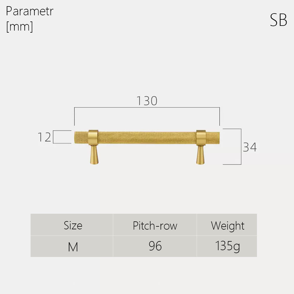 Dooroom Brass Knurled Furniture Handles Antique Brass Cupboard Wardrobe Dresser Shoe Box Drawer Cabinet T-bar Pulls DOOROOM