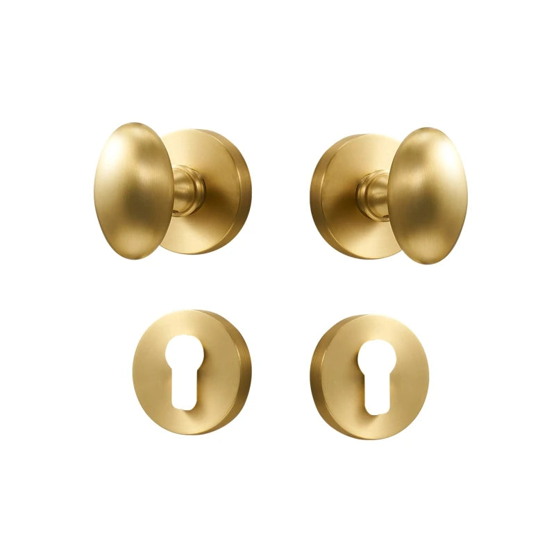 Dooroom Brass Door Lock Set Modern Interior Bedroom Bathroom Double Wood Door Lever Set Dummy Privacy Passage Hidden Door Lock DOOROOM