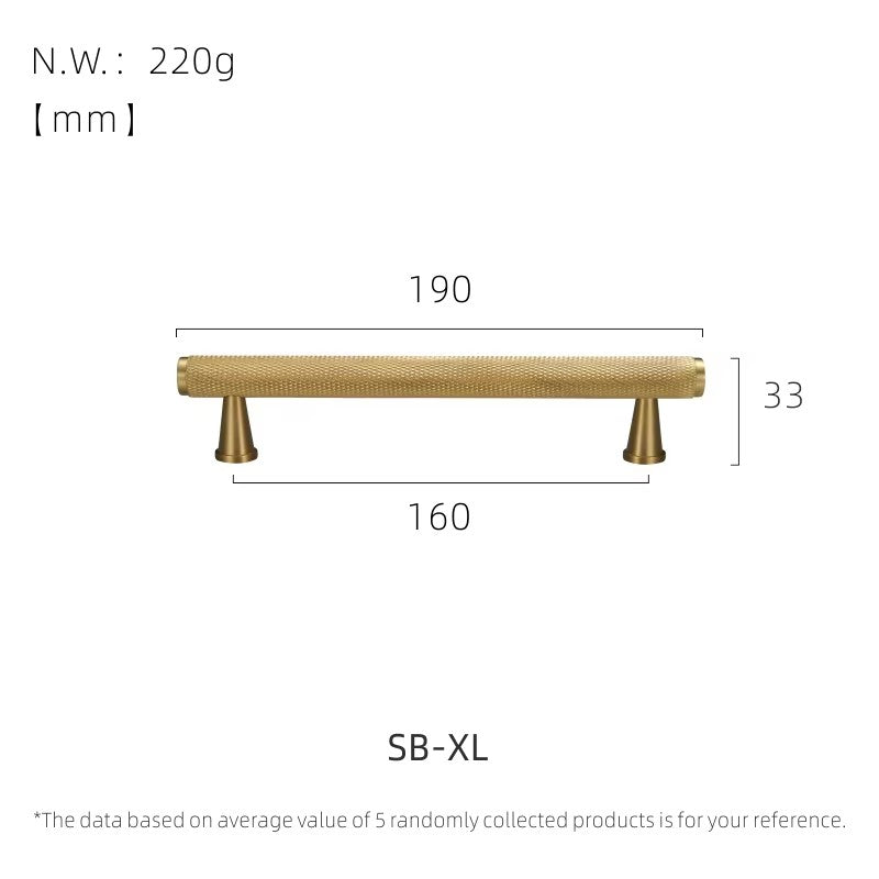 Dooroom Brass Long Furniture Handles Knurled  Wardrobe Dresser Cupboard Cabinet Drawer Refrigerator Door Pulls Knobs DOOROOM