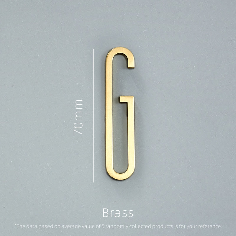 Dooroom Brass Letters A-Z For Company Names Door Plates Decorative Wall Letters Personalized Symbols Address DOOROOM