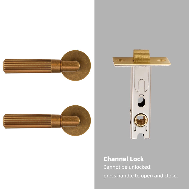 Dooroom Brass Door Lock Set Retro Simplicity Interior Bedroom Bathroom Lock Door Dummy Lock Passage Privacy Lock DOOROOM