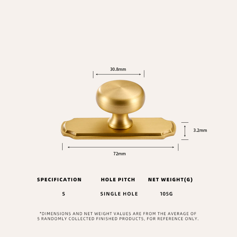 Dooroom Retro Brass Handles Pulls with Base Home Cupboard Wardrobe Dresser Shoe Box Drawer Cabinet Knob Kitchen Storage Gabinete DOOROOM