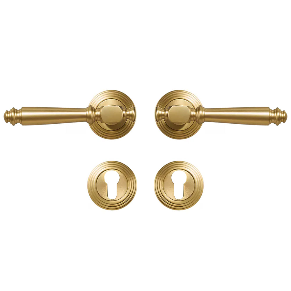 Dooroom Indoor Door Lock Brass Set Bedroom Bathroom Double Wood Door Lever Dummy Quiet Magnetic Suction Door Lock Household DOOROOM