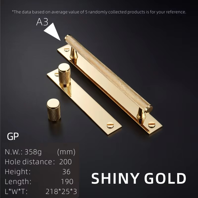 Dooroom Brass Furniture Handles Knurling Gold Black Modern Wardrobe Cabinet Dresser Cupboard Drawer Pulls Knobs bar Knurled DOOROOM