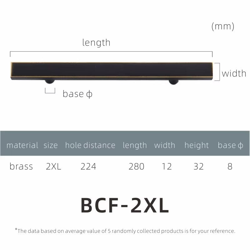 Dooroom Dulu Brass Furniture Handles Modern Wardrobe Dresser Cupboard Drawer Cabinet Door Long Square Black/Gold Pulls Knobs DOOROOM