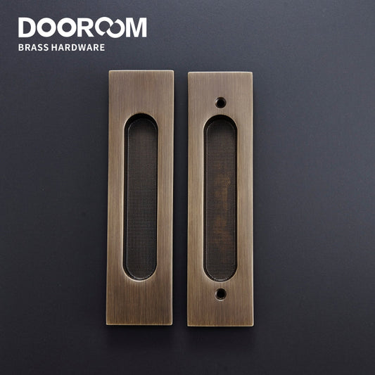 Dooroom Brass Sliding Door Handles Modern American Push Pull Hidden Pulls Interior Living Room Bathroom Balcony Kichen Keyless DOOROOM