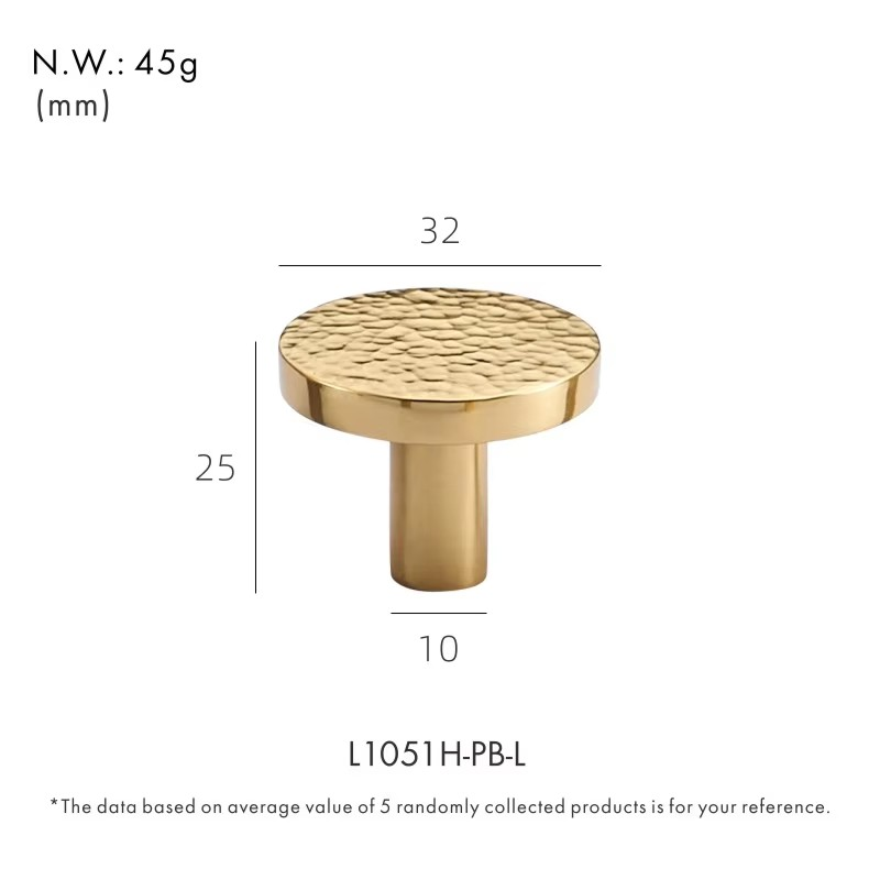 Dooroom Brass Furniture Handles Modern Hammered Round Hexagon Pulls Wardrobe Dresser Cupboard Cabinet Drawer Wine Bar Knobs DOOROOM
