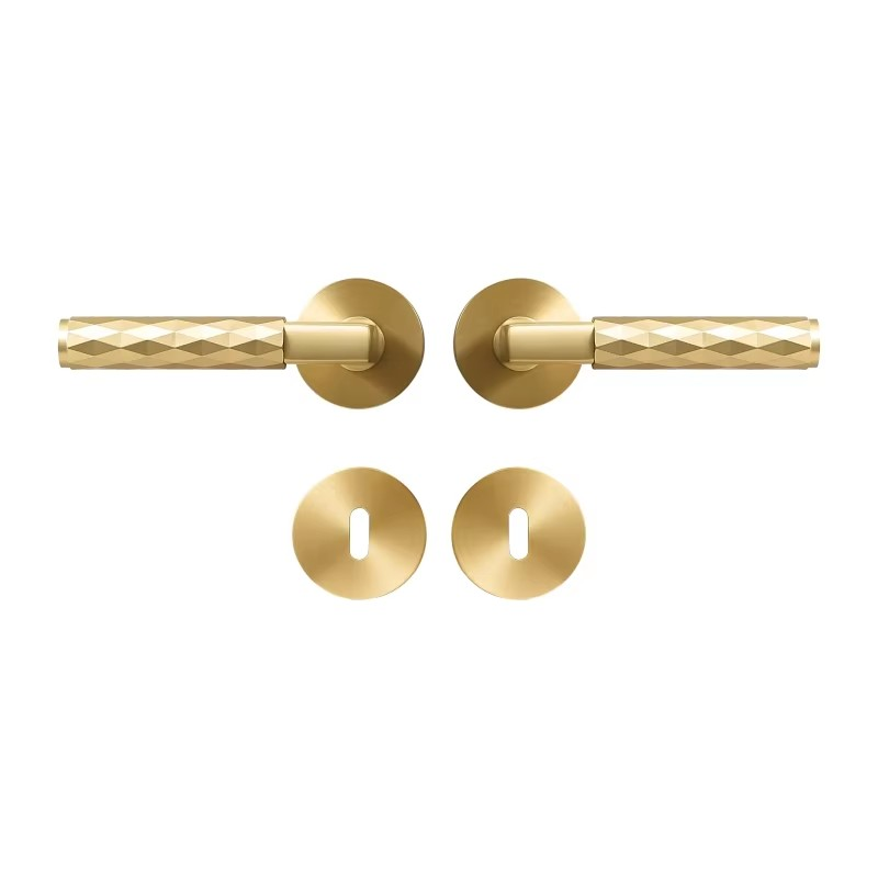 Dooroom Brass Door Lock Set Modern Black Nickel Hammered Interior Bedroom Bathroom Double Wood Door Lever Dummy Privacy Passage DOOROOM