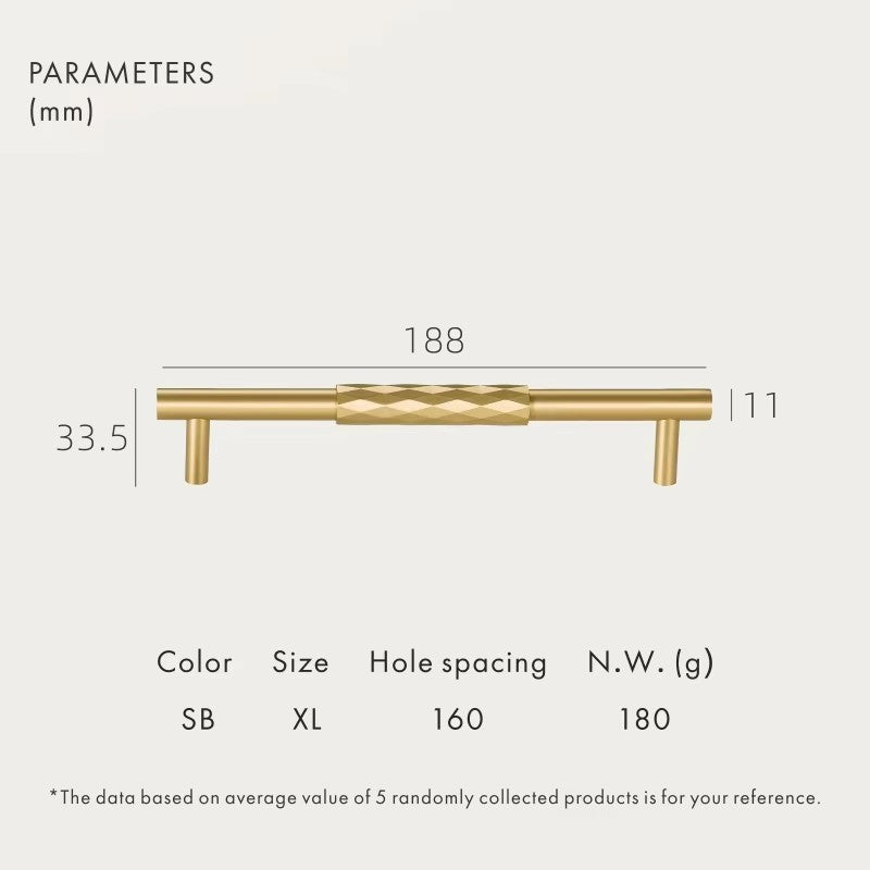 Dooroom Brass Furniture Handles Modern Italian Style Hammered Pulls T-bar Cupboard Wardrobe Dresser Shoe Box Drawer Cabinet Knob DOOROOM