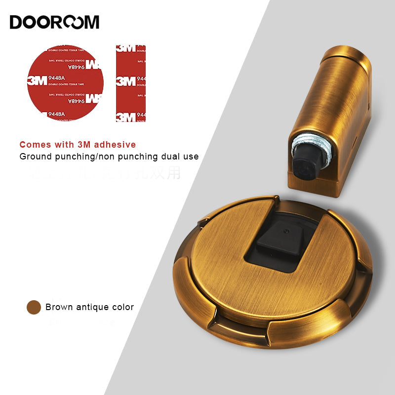 Dooroom Windproof Door Stopper Indoor Heavy Duty Floor Stop Keep Door Open Mechanical NoDrilling Door Stopper with Screws DOOROOM