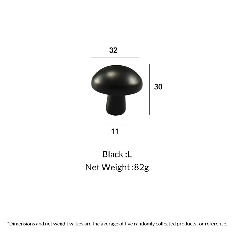 Dooroom 1 Inch Matt Black Antique Brass Cabinet Knobs Modern Dresser Round Knobs Brass Mushroom Shape Pulls for Kitchen  DOOROOM