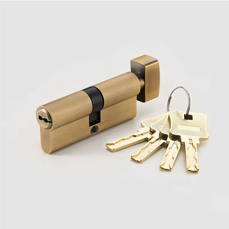 Dooroom Thumb-Turn Euro Cylinder Door Lock Barrel 75mm Brass Made Multi Colours Optional DOOROOM