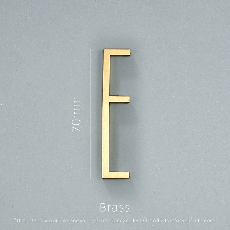 Dooroom Brass Letters A-Z For Company Names Door Plates Decorative Wall Letters Personalized Symbols Address DOOROOM