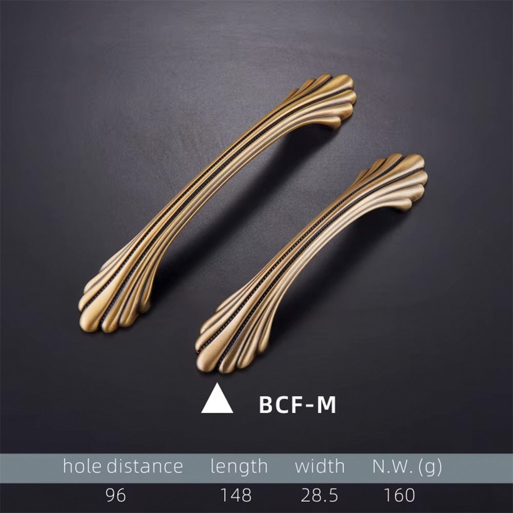 Dooroom Brass Handles New European American Diplopore Stripe Wardrobe Dresser Cupboard Cabinet Drawer Shoe Box Furniture Pulls DOOROOM