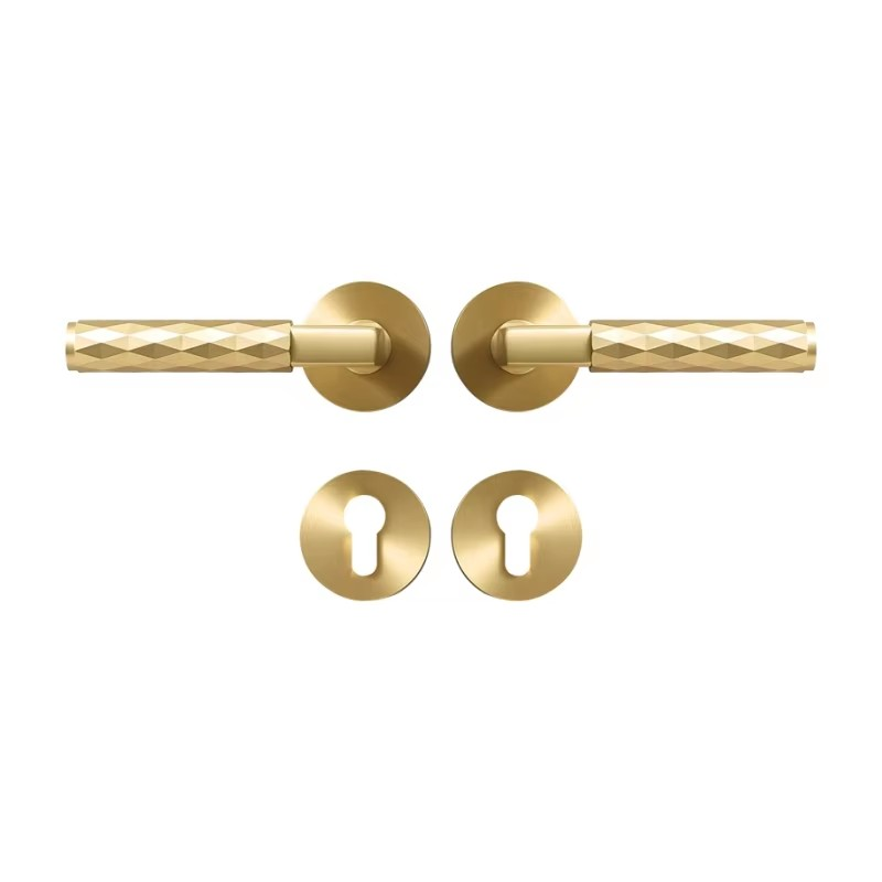 Dooroom Brass Door Lock Set Modern Black Nickel Hammered Interior Bedroom Bathroom Double Wood Door Lever Dummy Privacy Passage DOOROOM