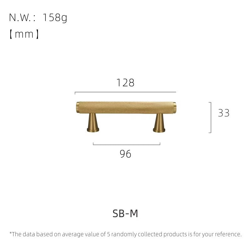 Dooroom Brass Long Furniture Handles Knurled  Wardrobe Dresser Cupboard Cabinet Drawer Refrigerator Door Pulls Knobs DOOROOM