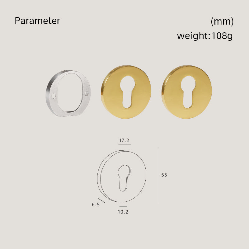 Dooroom Brass Door Handle Accessories Euro Cylinder Escutcheon Rose Cover Matt Brass Antique Bronze Black DOOROOM