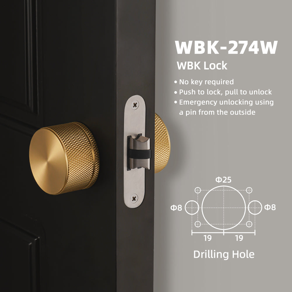 Dooroom New Keyless Privacy Locks Home Bathroom Room Door Locks Black Gold Indoor Press Locks Minimalist Round Door Locks DOOROOM