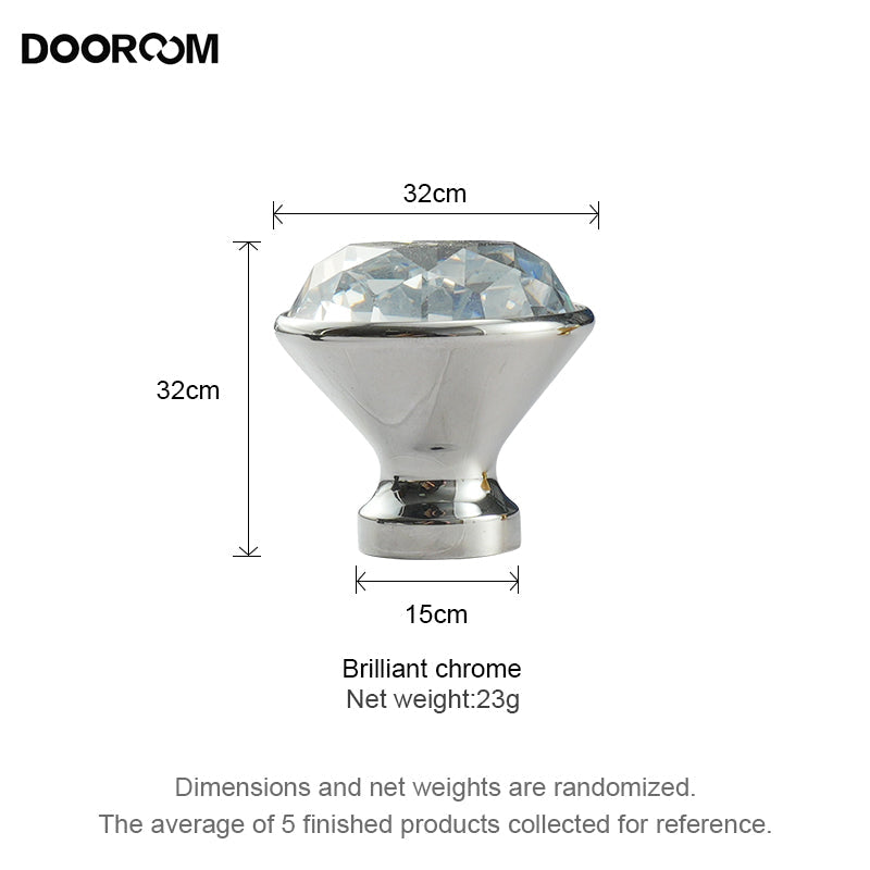 Dooroom Brass Furniture Handles Crystal Wardrobe Dresser Cupboard Cabinet Door Drawer Shoe Box Pulls European Light Luxury Knobs DOOROOM