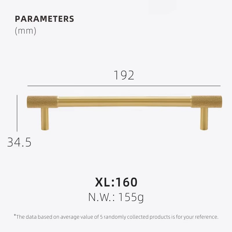Dooroom Brass Knurling Furniture Handles Long Round Modern Pulls Cupboard Wardrobe Dresser Shoe Box Drawer Cabinet Wine Bar Knob DOOROOM