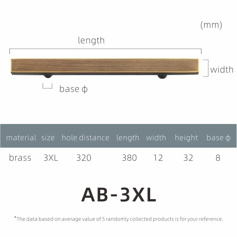 Dooroom Dulu Brass Furniture Handles Modern Wardrobe Dresser Cupboard Drawer Cabinet Door Long Square Black/Gold Pulls Knobs DOOROOM