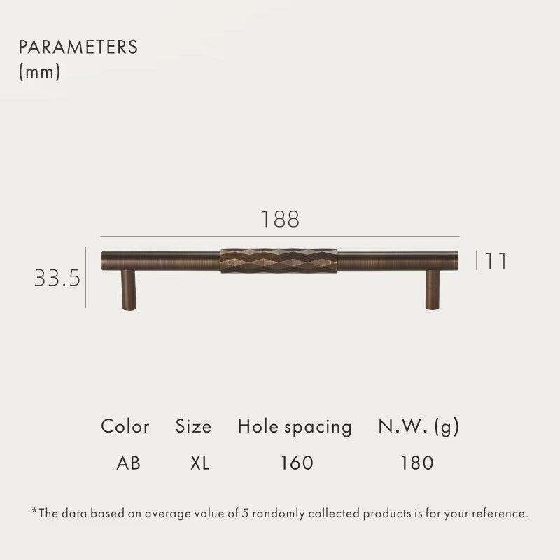 Dooroom Brass Furniture Handles Modern Italian Style Hammered Pulls T-bar Cupboard Wardrobe Dresser Shoe Box Drawer Cabinet Knob DOOROOM