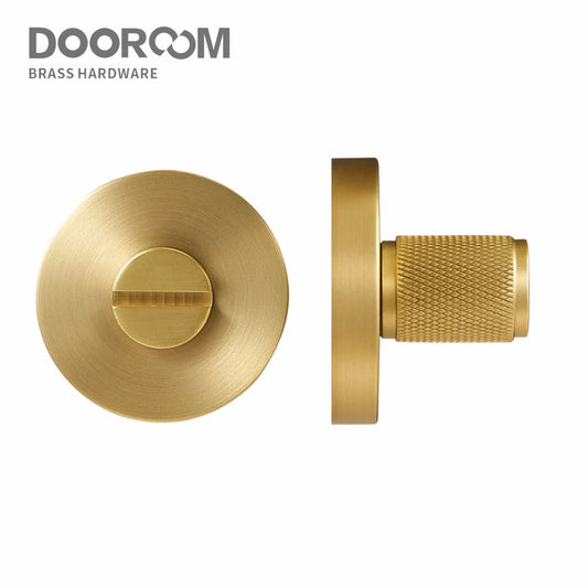 Dooroom brass door lock key escutcheon plates Knurled Striped Thumbturn for inside door room bathroom thumb turn DOOROOM
