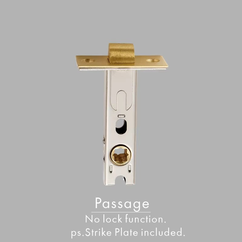 Dooroom brass knurled thumb turn key latch lever handle cylinder key escutcheon passage room lock DOOROOM