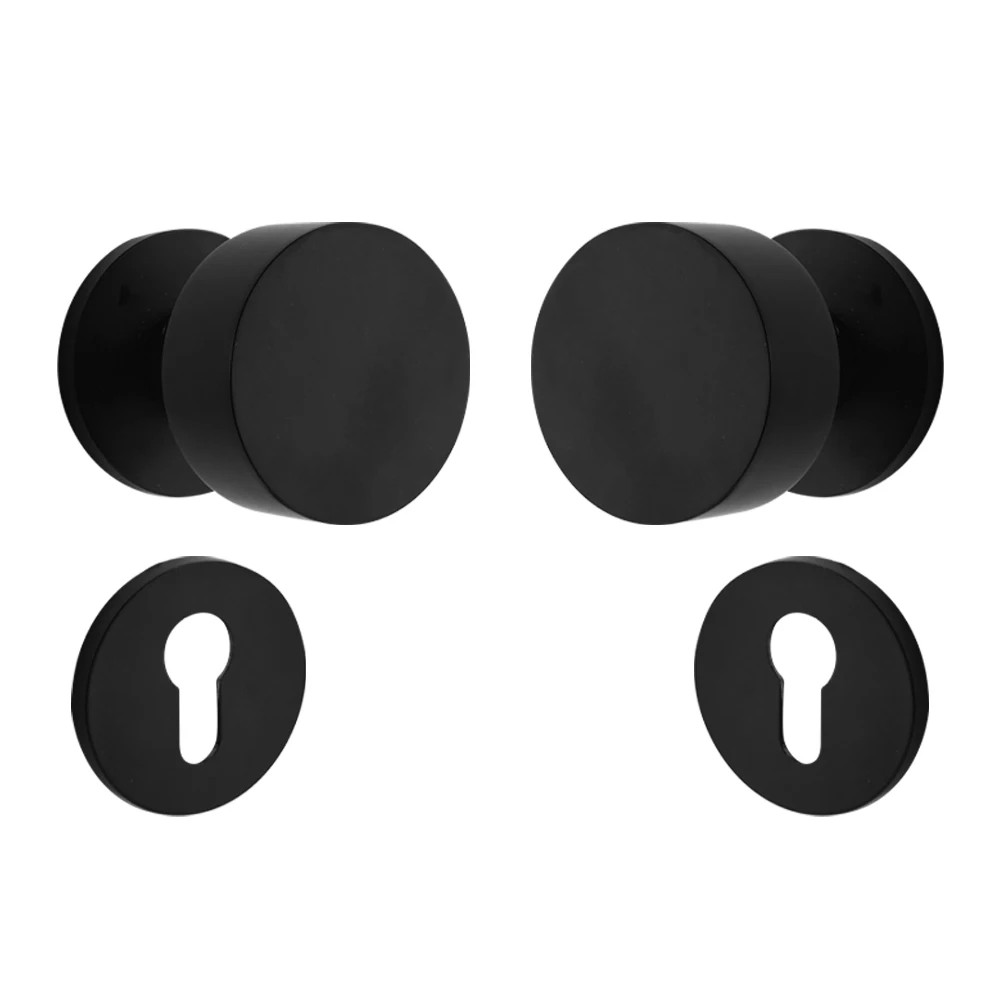 Dooroom Brass Door Lock Set Modern Brass Black Nickel Interior Bedroom Bathroom Double Wood Door Lever Set Dummy Handle Passage DOOROOM
