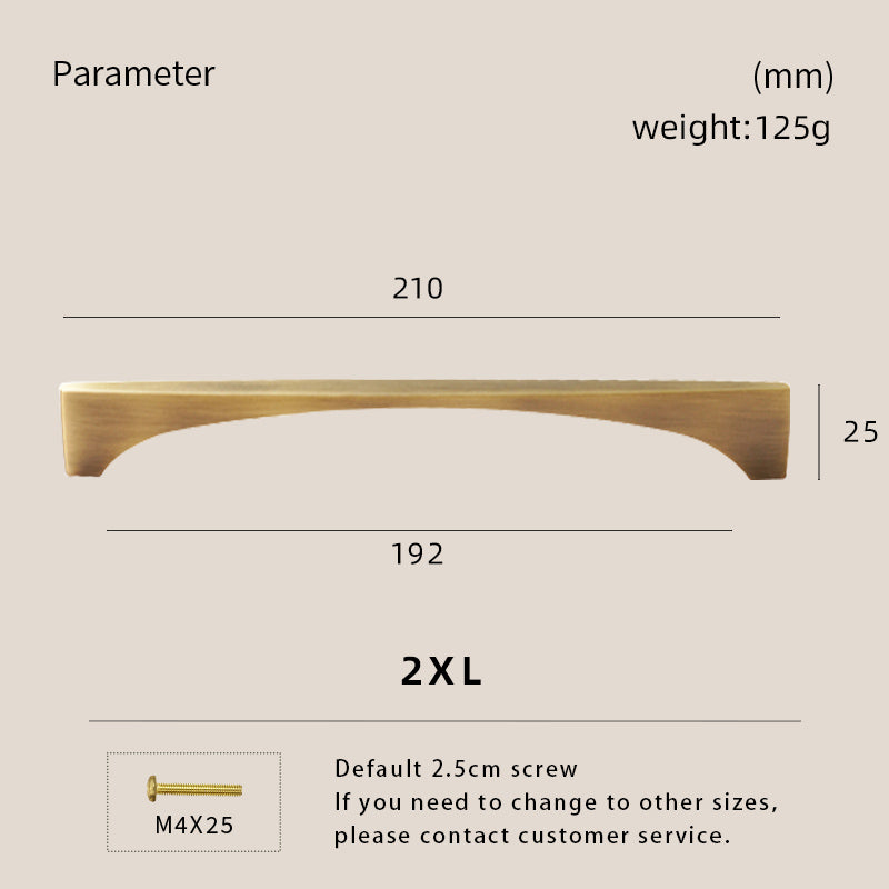 Dooroom High Quality Solid Brass Handle Minimalist Design Window Cabinet Door Drawer Kitchen Handle DOOROOM