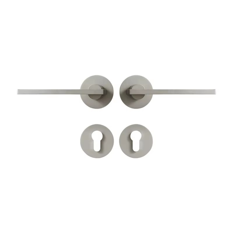 Dooroom Brass Door Lock Set Modern Simple European Interior Bedroom Bathroom Double Wood Door Lever Set Dummy Handle Knob DOOROOM