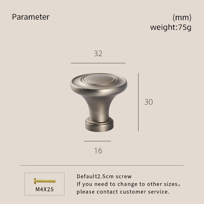 Dooroom Solid Brass Handle Simple Wardrobe Cabinet Round Drawer Knob European Mushroom Type Porcelain Bling Single Hole Handle DOOROOM
