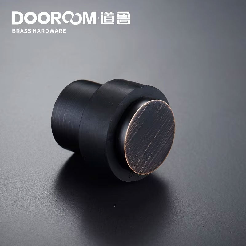 Dooroom Brass Environmental Rubber Door Stops Bathroom Door Stopper Heavy Duty Floor Mount Bumper Non-magnetic Door Holder Catch DOOROOM