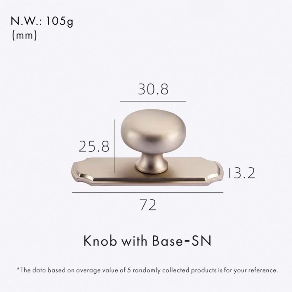 Dooroom Brass Furniture Handles Matt Nickel Yellow Bronze Pulls With Base Cupboard Wardrobe Dresser Shoe Box Drawer Cabinet Knob DOOROOM