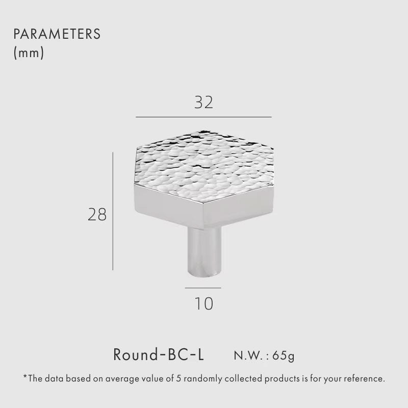 Dooroom Brass Furniture Handles Hammered Bright Satin Chrome Round Hexagon Cupboard Wardrobe Dresser Drawer Cabinet Knobs DOOROOM