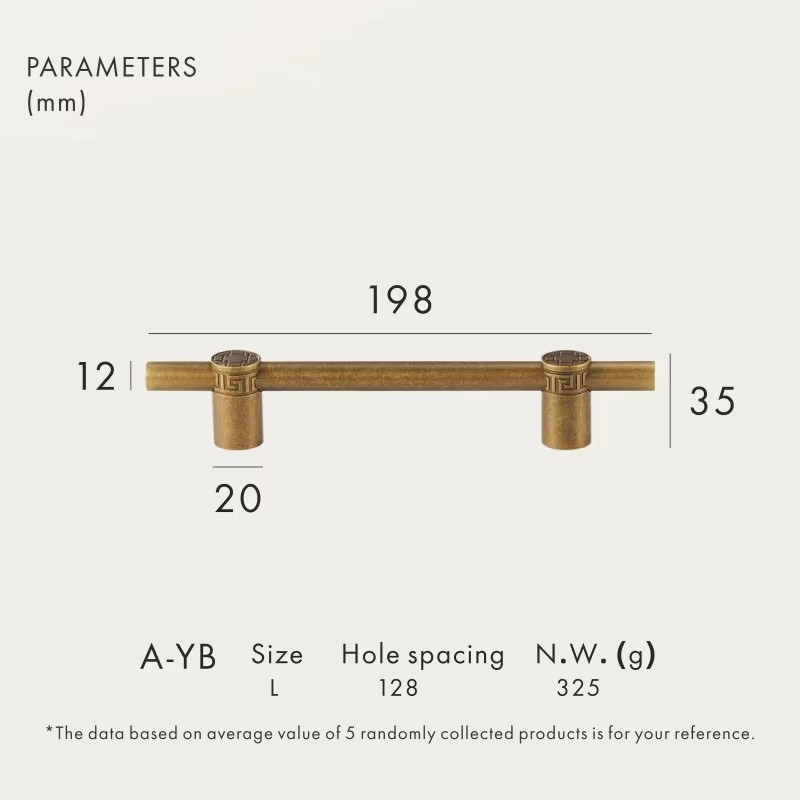 Dooroom Brass Furniture Handles Modern Yellow Bronze Cupboard Wardrobe Dresser Shoe Box Drawer Cabinet Knobs T-Bar DOOROOM