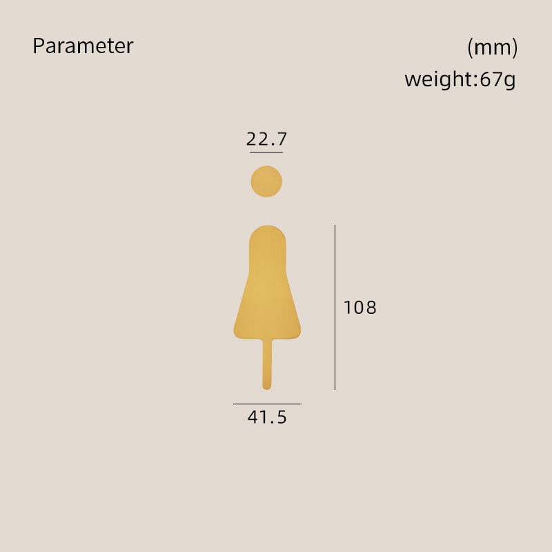 Dooroom Brass Male And Female Logos Shopping Mall Fitting Changing Room Gender Prompt Toilet Identification Gender Marker DOOROOM