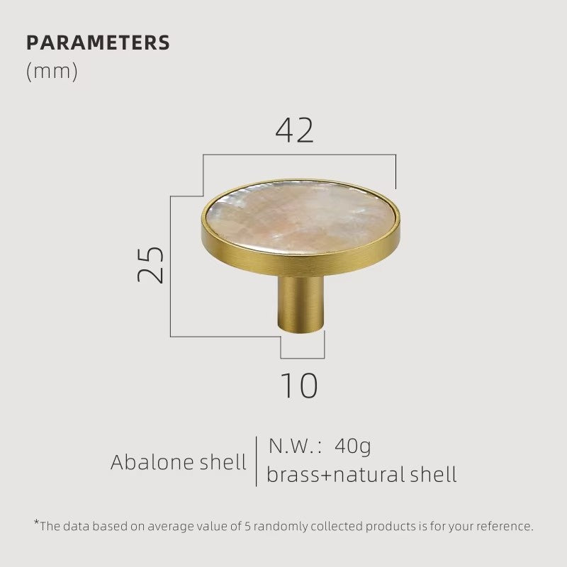 Dooroom Brass Furniture Handles Shell Simple Nordic Pastoral Wardrobe Dresser Knobs Cupboard Cabinet Drawer Round Colorful Pulls DOOROOM