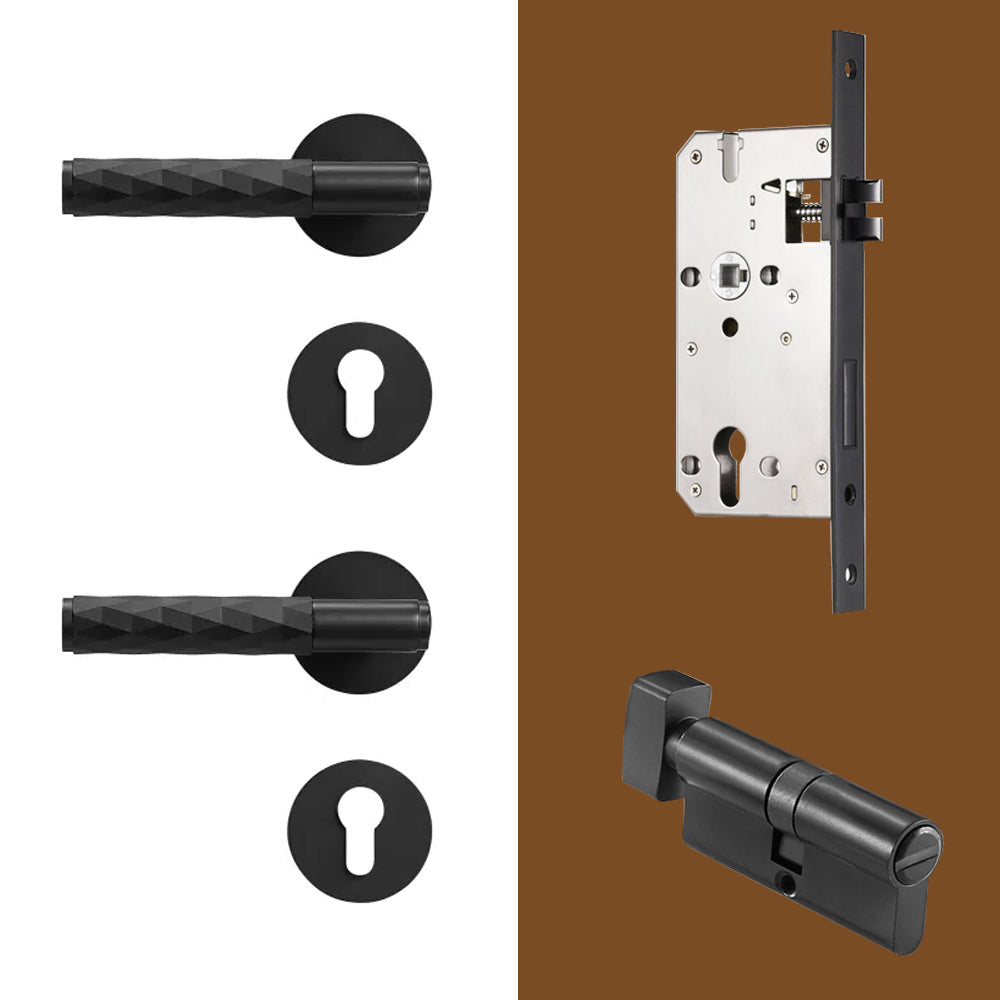 Dooroom Brass Silent Split Door Lock Bedroom Interior Anti-theft Mechanical Lock Security Mute Bathroom Door Handle Locks DOOROOM