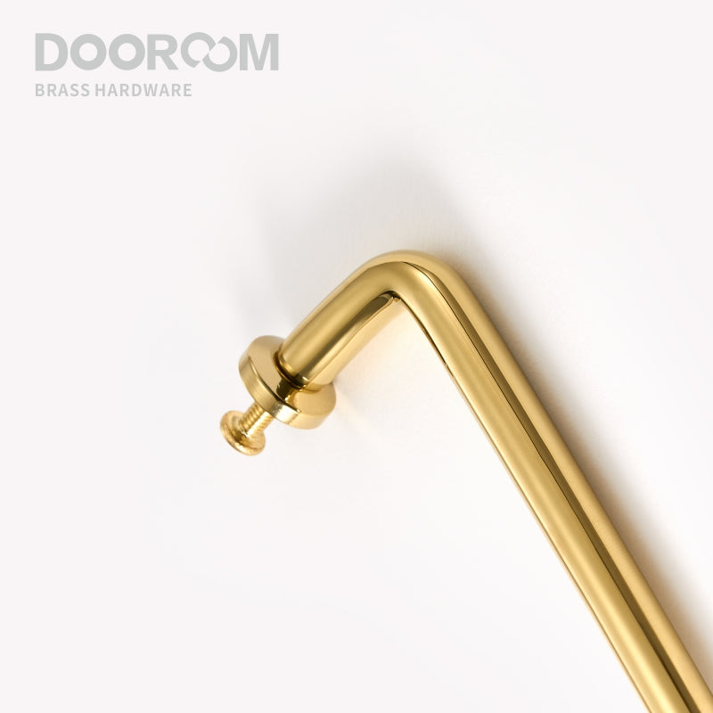 Dooroom Fashion Brass Shiny Gold Handles Simple Nordic Ins Cupboard Wardrobe Dresser Cabinet Door Drawer Furniture Pulls Knobs DOOROOM