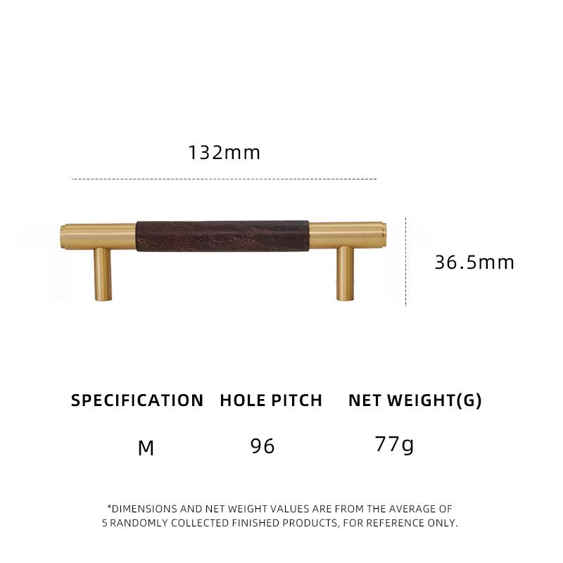 Dooroom Brass Black Walnut Furniture Handles Wardrobe Nordic Modern Simple Pull Cupboard Wardrobe Dresser Drawer Cabinet Knobs DOOROOM