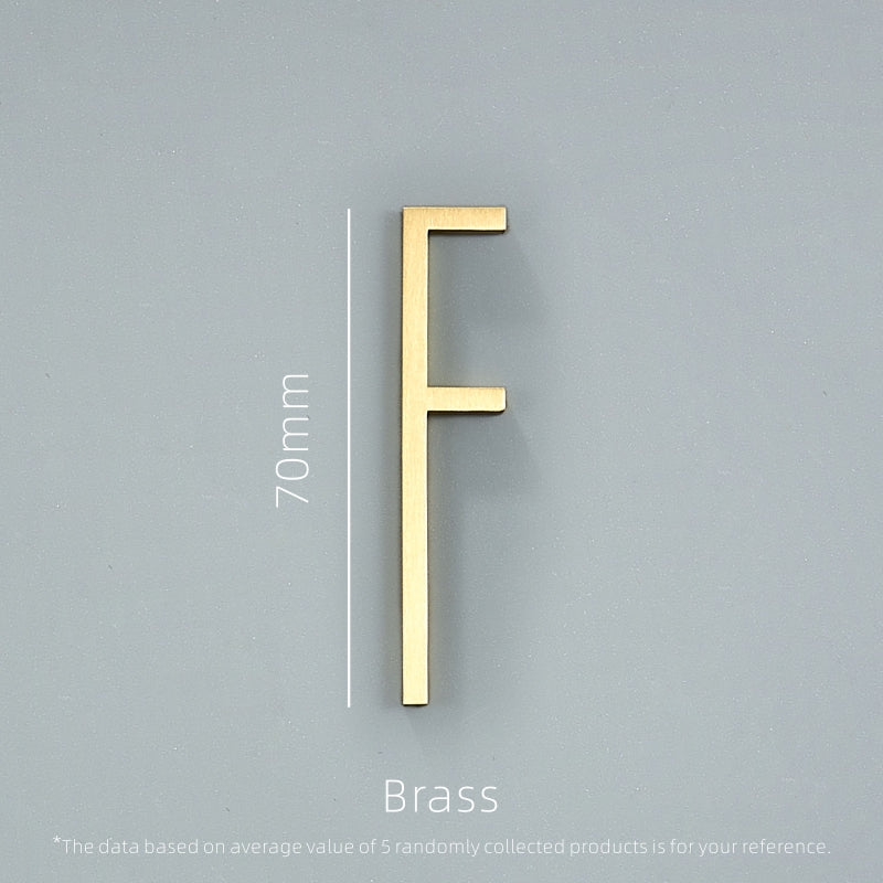 Dooroom Brass Letters A-Z For Company Names Door Plates Decorative Wall Letters Personalized Symbols Address DOOROOM