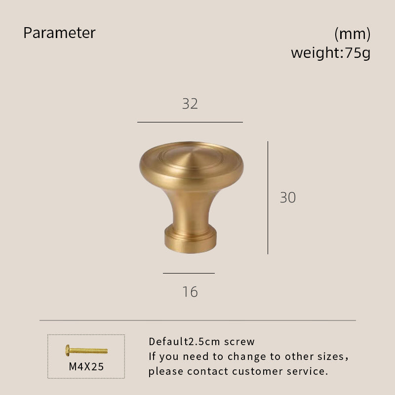 Dooroom Solid Brass Handle Superior Quality Wardrobe Cabinet Round Drawer Knob Mushroom Type Porcelain Bling Single Hole Handle DOOROOM