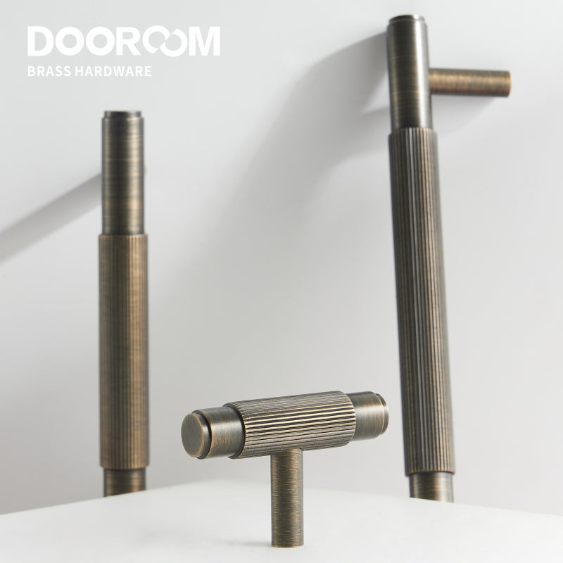 Dooroom Antique Brass Stripe Furniture Handles Modern Wardrobe Dresser Cupboard Cabinet Drawer Wine Bar Shoe Box Pulls Knobs DOOROOM