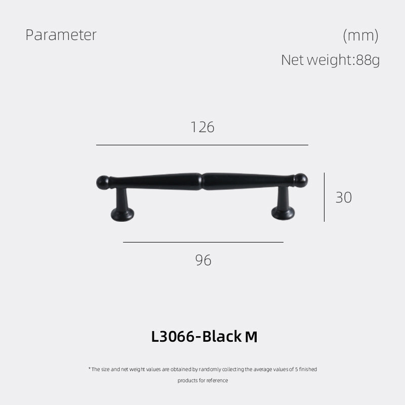Dooroom Brass Furniture Handles Wardrobe Dresser Cupboard Cabinet Drawer Knob Black Bronze Gold American Pastoral European Pull DOOROOM