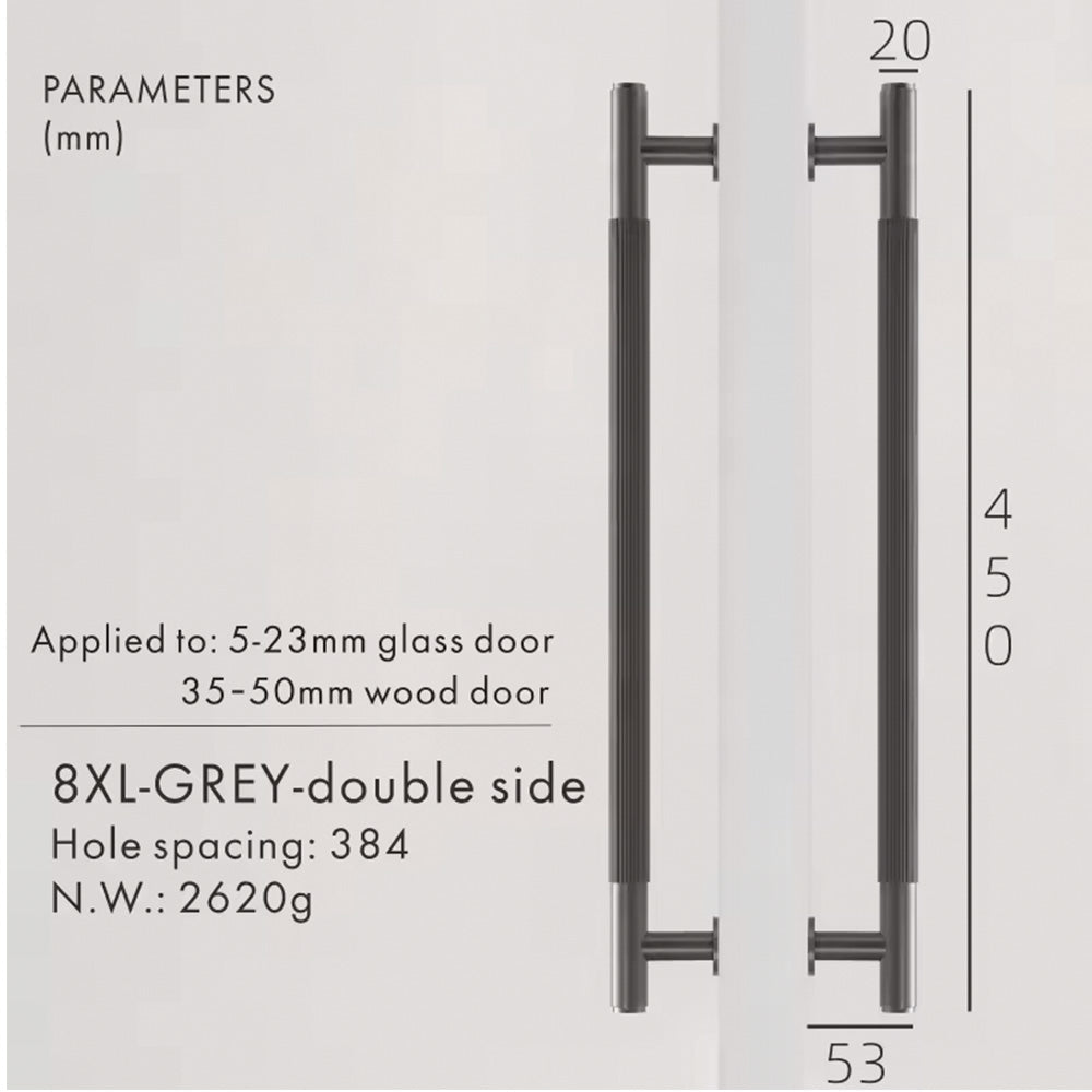 Dooroom Brass Double Single Sided Linear Striped Pull Bar Wood Gate Furniture Handle Door Handle Matt Gold Black Handle DOOROOM