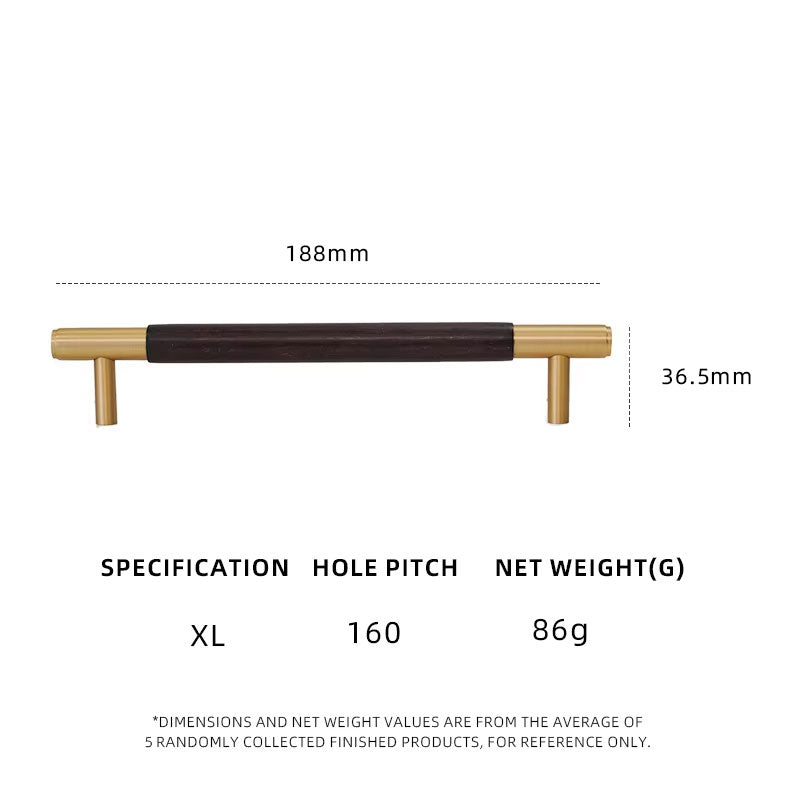 Dooroom Brass Black Walnut Furniture Handles Wardrobe Nordic Modern Simple Pull Cupboard Wardrobe Dresser Drawer Cabinet Knobs DOOROOM