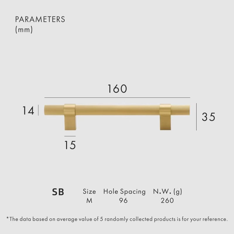 Dooroom Brass Furniture Handles Modern Striped Cupboard Wardrobe Dresser Shoe Box Drawer Cabinet Knobs T-Bar DOOROOM