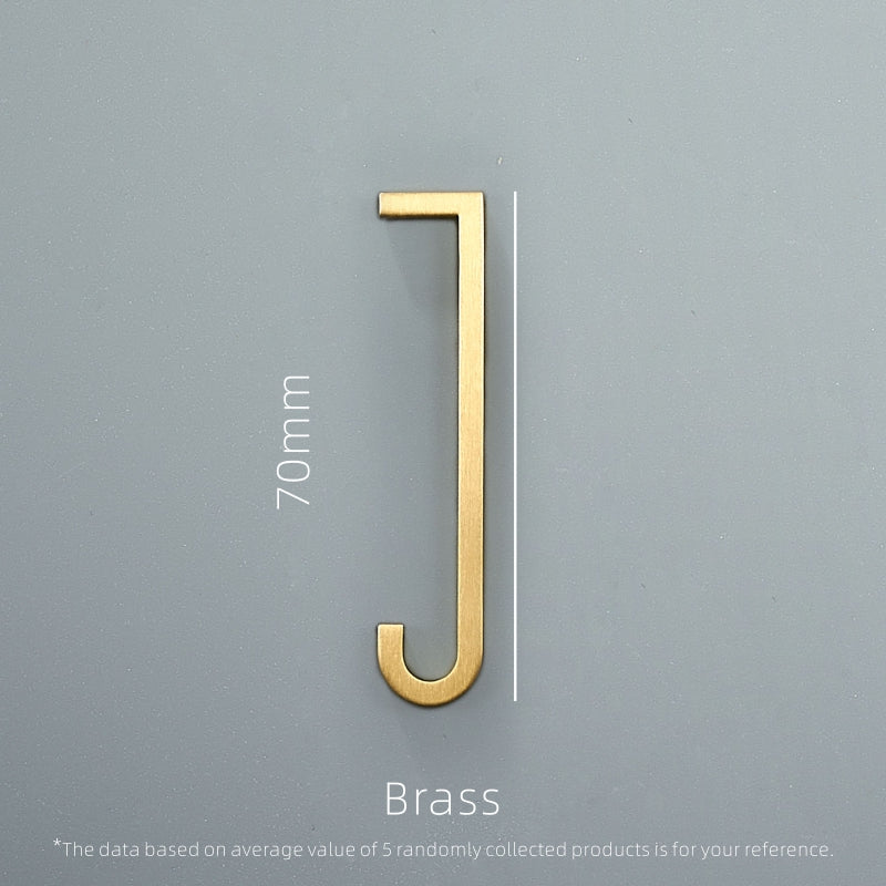 Dooroom Brass Letters A-Z For Company Names Door Plates Decorative Wall Letters Personalized Symbols Address DOOROOM