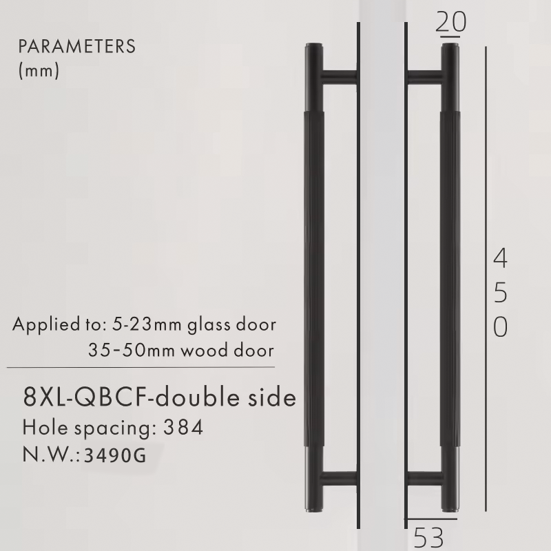Dooroom Brass Straight Grain With Base PlateDoor Handles Double Door Wood Door Shower Room Black Antique Brass Pulls DOOROOM